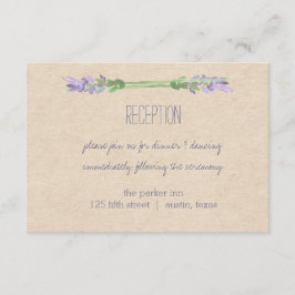 スイート ルスティック パープル ラベンダー クラフト風 レセプション エンクロージャーカード