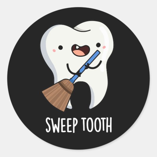 スイープ歯おもしろい歯科プンダークBG ラウンドシール (正面)