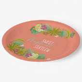 スイーモダント16ルアウ（ハワイ式宴会）16歳誕生パーティー ペーパープレート (アングル)