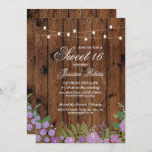 スイー素朴ト16バースデーパーティフローラウッド招待状 招待状 (正面/裏面)