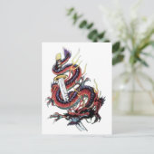 スイ・リウ日本のドラゴン刀 ポストカード (スタンド正面)