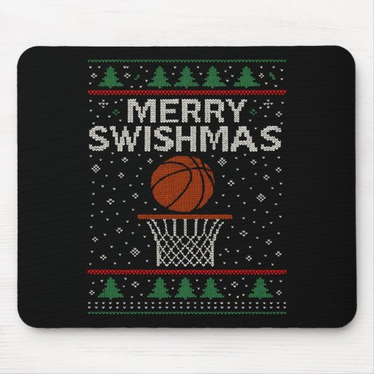 スウィッシュマス クリスマス ひどいセーター バスケットボール ジェー マウスパッド (正面)