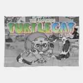 スウィッシュ・アワッシェアクションTurtlecatマンガトーン キッチンタオル (横)