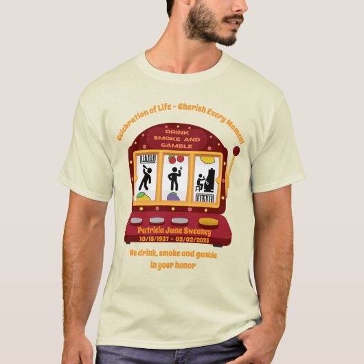 スウィニーファミリーお祝いのライフシャツ Tシャツ (正面)