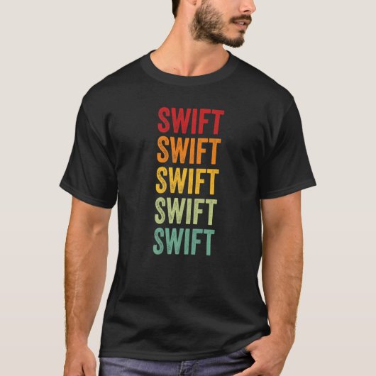 スウィフトカウンティミネソタレインボー文字 Tシャツ (正面)