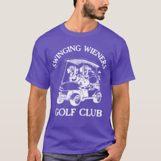 スウィンギング ウィーナーズ ゴルフ クラブ ダックスフント ウィーナー ドッグ ファ Tシャツ