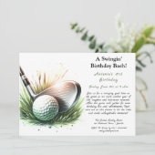 スウィングする誕生日バッシュ Tee Up for Fun！ 招待状 (スタンド正面)