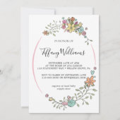 スウィングでかわいい赤ちゃんシャワーの象 招待状 (裏面)