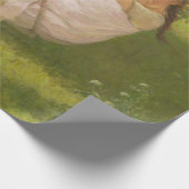 スウィングで微笑む少女(ヴィンテージ幼少期) ラッピングペーパー (角)