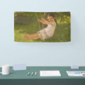 スウィングで微笑む少女(ヴィンテージ幼少期) 横断幕 (トレードショー)