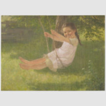 スウィングで微笑む少女(ヴィンテージ幼少期)