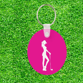 スウィングを持つ女性の誕生日 キーホルダー