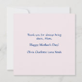 スウィングアジサイの母の日で母と可愛い子たち シーズンカード (裏面)