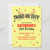 スウィングオンソフトボール誕生日 招待状 (正面)