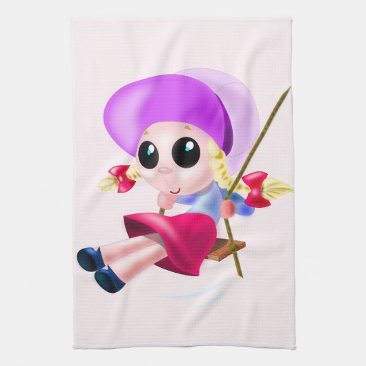 スウィングガールキッチンタオル絵画ズ キッチンタオル (縦)