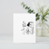 スウィングキャッツジャズ音楽おもしろい子猫漫画 ポストカード (スタンド正面)