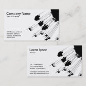 スウィングスとローンタービティー – ホワイト(卵殻) 名刺 (正面/裏面)