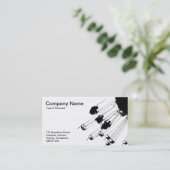 スウィングスとローンタービティー – ホワイト(卵殻) 名刺 (スタンド正面)