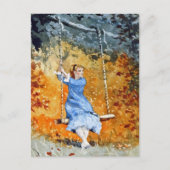 スウィングスローホームランの少女 ポストカード (正面)
