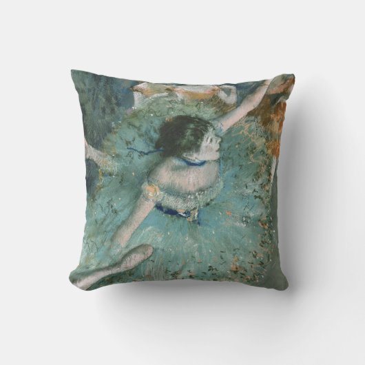 スウィングダンサー（緑のダンサー） Edgar Degas クッション (正面)