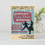 スウィングダンスパーティーのご案内 招待状 (スタンド正面)