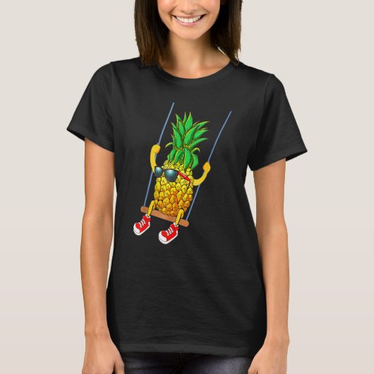 スウィングパイナップルスインガーサングラス夏 Tシャツ (正面)