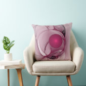 スウィングフラクタル、モダン抽象芸術ベリーピンクアート クッション (椅子)