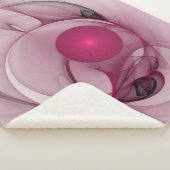 スウィングフラクタル、モダン抽象芸術ベリーピンクアート シェルパブランケット (3/4)