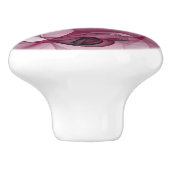 スウィングフラクタル、モダン抽象芸術ベリーピンクアート セラミックノブ (側面)