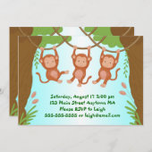 スウィングモンキーズ誕生日招待状 招待状 (正面/裏面)