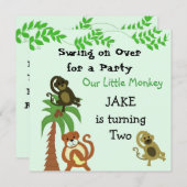 スウィングモンキーズ誕生日招待状 招待状 (正面/裏面)