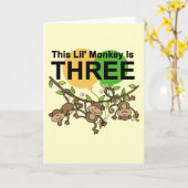 スウィングモンキーズ誕生日Tシャツとギフト カード (黄色い花)