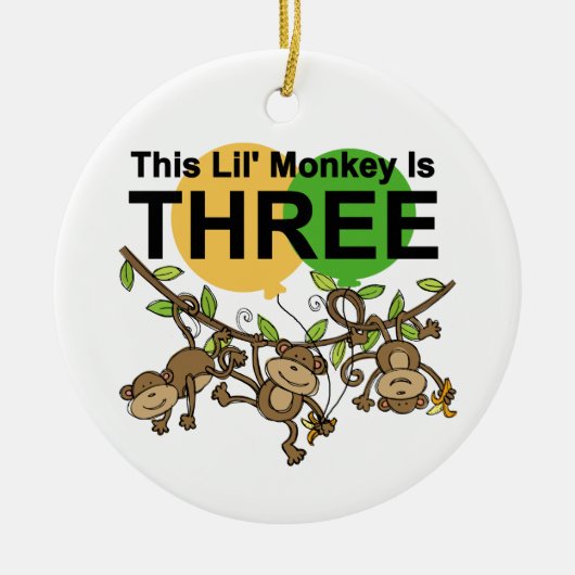 スウィングモンキーズ誕生日Tシャツとギフト セラミックオーナメント (正面)