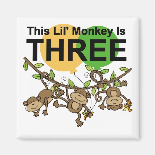 スウィングモンキーズ誕生日Tシャツとギフト マグネット (正面)