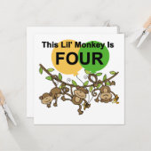 スウィングモンキーズ4th誕生日Tシャツとギフト カード (正面/裏面インサイチュ)