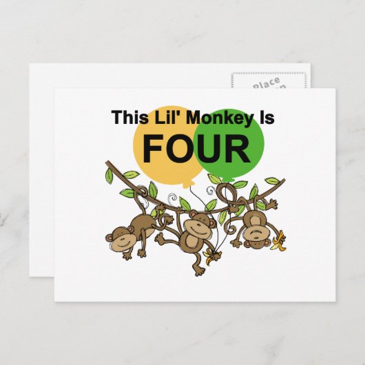 スウィングモンキーズ4th誕生日Tシャツとギフト ポストカード (正面/裏面)