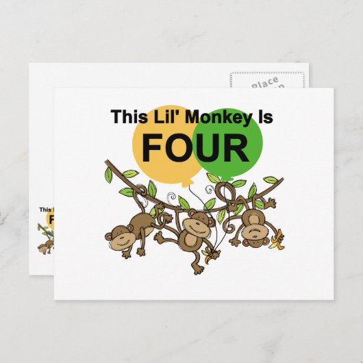 スウィングモンキーズ4th誕生日Tシャツとギフト ポストカード (正面/裏面)