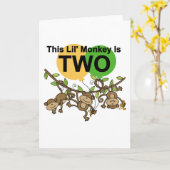 スウィングモンキー誕生日Tシャツとギフト カード (黄色い花)