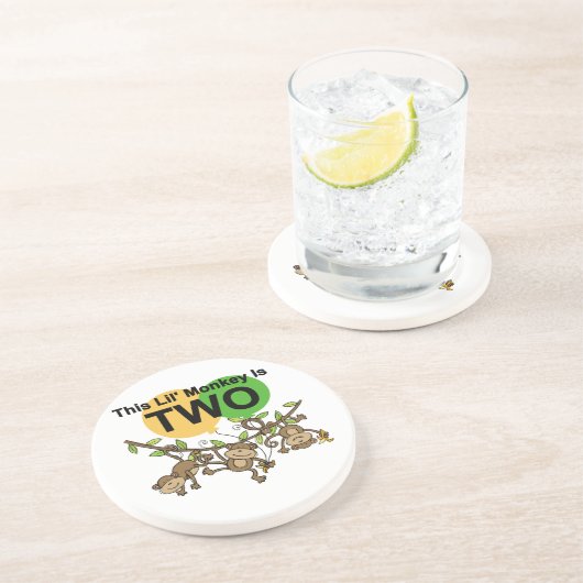 スウィングモンキー誕生日Tシャツとギフト コースター (側面)