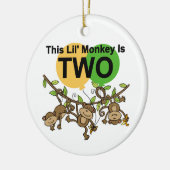 スウィングモンキー誕生日Tシャツとギフト セラミックオーナメント (左)