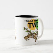 スウィングモンキー誕生日Tシャツとギフト ツートーンマグカップ (正面右)