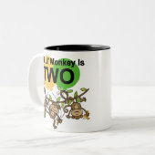 スウィングモンキー誕生日Tシャツとギフト ツートーンマグカップ (正面左)