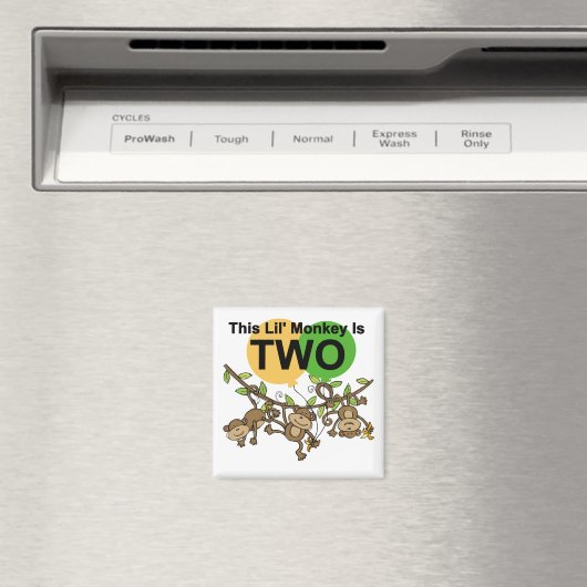 スウィングモンキー誕生日Tシャツとギフト マグネット (インサイチュ (食洗機))