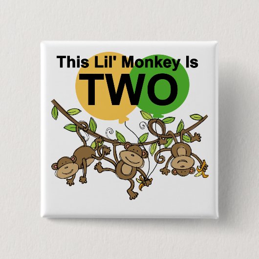 スウィングモンキー誕生日Tシャツとギフト 缶バッジ (正面)