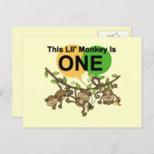 スウィングモンキー1st誕生日tシャツとギフト ポストカード (正面/裏面)