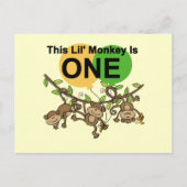 スウィングモンキー1st誕生日tシャツとギフト ポストカード (正面)