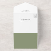 スウィングユーカリ赤ちゃんシャワーにかわいいテディベア オールインワン招待状 (外側)