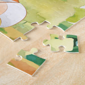 スウィングライオン、キツネ、バニーと鳥の赤面自然 ジグソーパズル (側面)