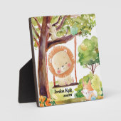 スウィングライオン、キツネ、バニーと鳥の赤面自然 フォトプラーク (正面)