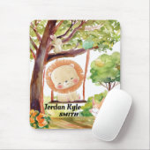 スウィングライオン、キツネ、バニーと鳥の赤面自然 マウスパッド (マウス)